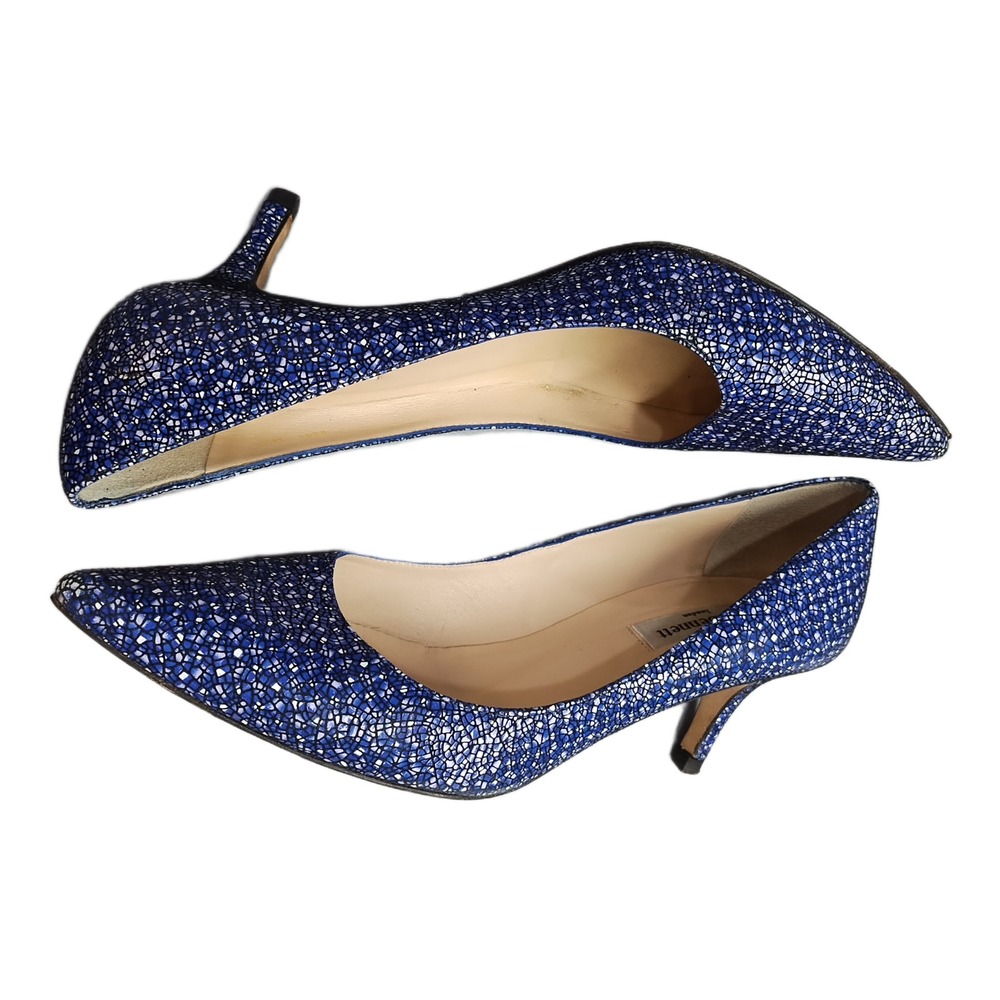 L.K. Bennett Pump Heels Womens Size 8.5M Multi Printed Pointed Toe Slip On EUC